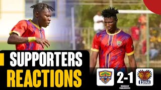 FANS CHEER ON HEARTS OF OAK TEAM AFTER WIN AGAINST HEART OF LIONS...🔴🟡🔵💥