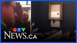 Art auction horror: Banksy’s Girl with Balloon self-shreds after US$1.4M sale | From the Archives