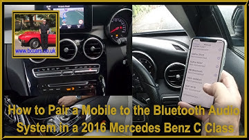 How to Pair a Mobile to the Bluetooth Audio System in a 2016 Mercedes Benz C Class