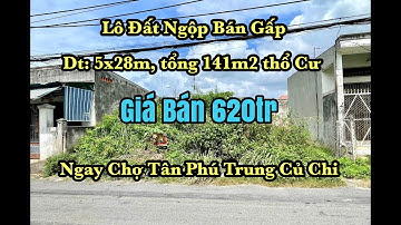 Lô đất giá rẻ 620tr ngay chợ Tân phú Trung, Dt 5x28m tổng 141m2 đất thổ cư, Quốc lộ 22 vào 300 mét