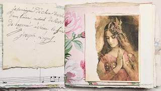 Decorating a Small Journal & Aging Tape Technique