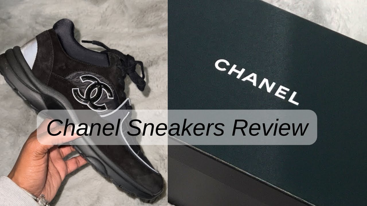 chanel mens trainers black