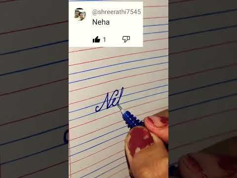 Neha in Cursive