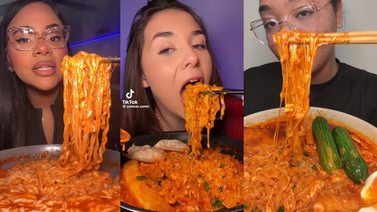 CHEESY BULDAK RAMEN MUKBANG TIKTOK COMPILATION 