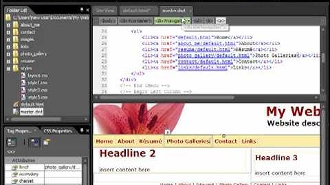 How Dynamic Web Templates Work In Expression Web  (part 1)