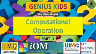 Computational Operation part1 (Addition/Subtraction/Multiplication/Division)#mathsolympiad