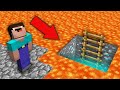 Minecraft NOOB vs PRO: HOW NOOB FOUND THIS SECRET PASSAGE IN LAVA? Challenge 100% trolling