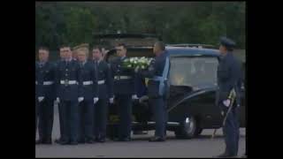 The return to England of the body of Diana, Princess of Wales ,  31 August 1997 BBC