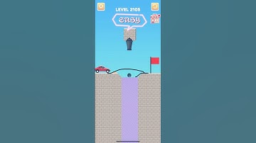 Draw bridge puzzle game level 2105 #drawing #game #Shorts
