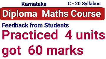 Engineering mathematics | Diploma maths question paper May 2024 | c 20 syllabus | 20SC01T | dte