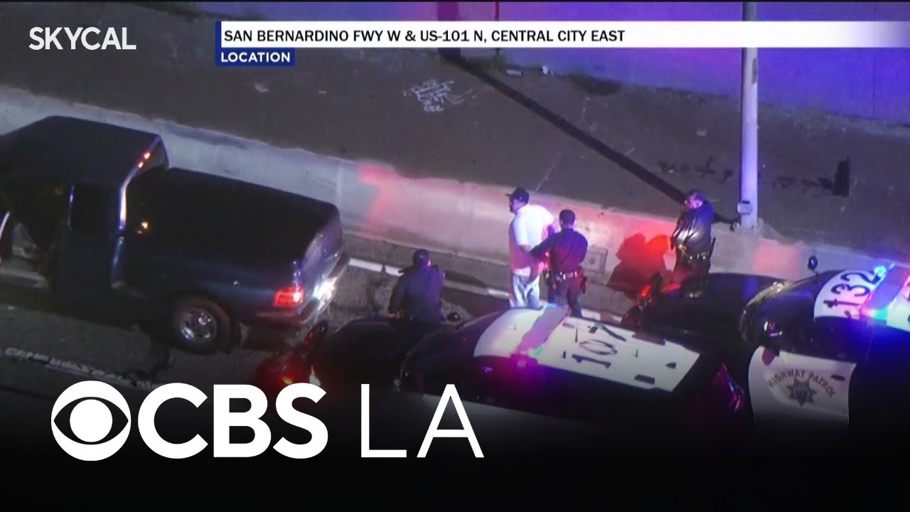 Pursuit suspect arrested after chase runs through Inland Empire and Los ...