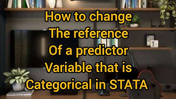 How to change the reference of your predictor variable that is categorical in STATA