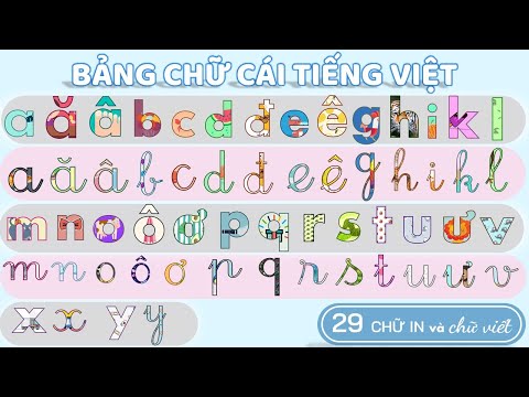 Video Bảng chữ cái Tiếng Việt: Giúp nhận diện 29 CHỮ IN và... - youtube