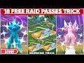 🔥 18 Free Raid Passes Morning Trick Live | Pokémon Go Origin Dialga &amp; Origin Palkia Shundo Hunting✨️