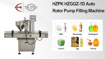 HZPK automatic single head rotor pump paste bottle filling machine with feeder