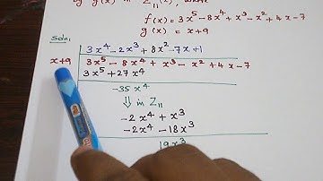 DIVISION ALGORITHM FOR POLYNOMIALS EXAMPLE 1