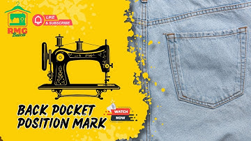 Back Pocket Position Marking & Attach Process | Garments Sewing Tutorial