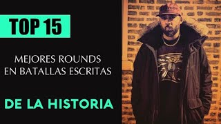 Los 15 MEJORES ROUNDS en la HISTORIA de Batallas Escritas.