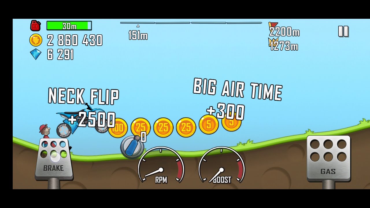 How can you do neck flip in hill climb racing? YouTube