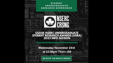 NSERC USRA 2023 process at USask