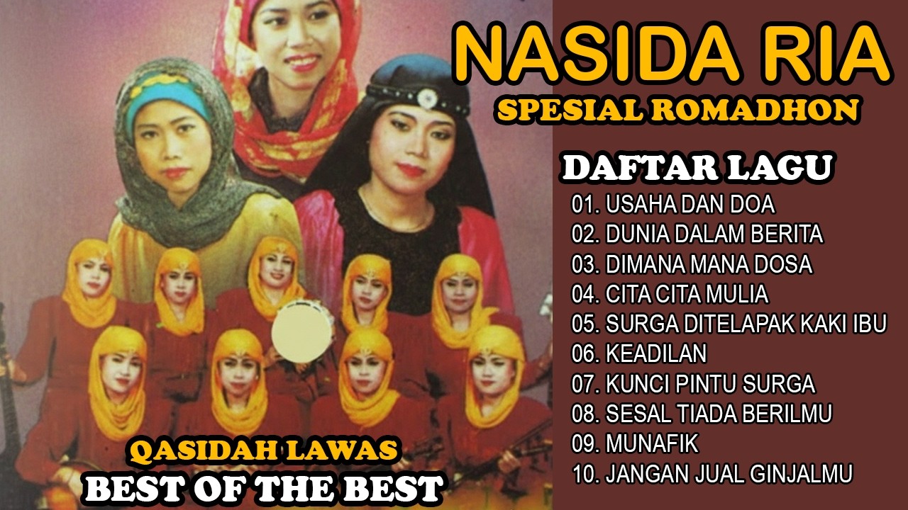 QASIDAH NASIDA RIA LAWAS [Tanpa iklan] LAGU ISLAMI JAMAN DULU - LAGU NIKAHAN