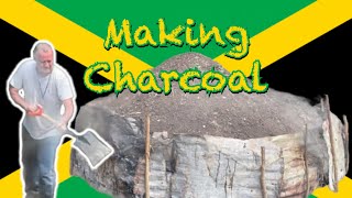 Working in Jamaica - Making Charcoal Coal Skill Kiln