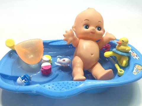 Đồ chơi búp bê em bé - tắm cho em bé búp bê đồ chơi Baby Doll Bathtime How to Bath a Baby  @KidsmileTV