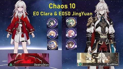E0 CIara & E0S0 JingYuan | 1.5 Memory of Chaos 10 3 Stars | + BuiId Team | Honkai Star Rail