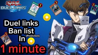 Duel Links Ban list Prediction in 1 minute - April 2024
