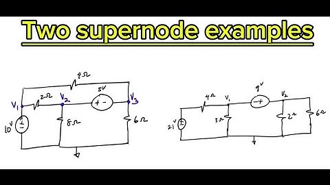Two supernode examples - clearly explained