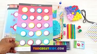 Homeschooling Worksheets with all Craft Material for Nursery and Kindergraten