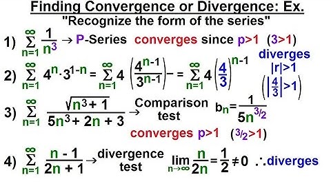 Calculus 2: Infinite Sequences and Series (33 of 62) Finding Con- or Di-vergence: Ex. 1/3