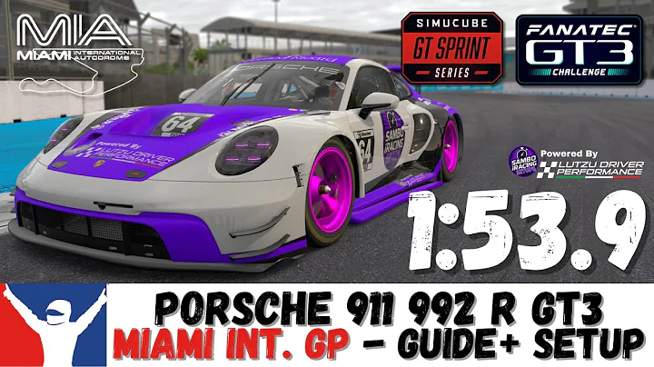 iRacing Porsche GT3 Miami Guide 1:53.9 How to GT3 Miami International Track Guide & Setup