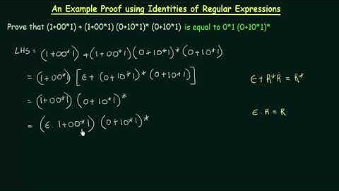49An Example Proof using Identities of Regular Expressions TkqcPh0BFUw