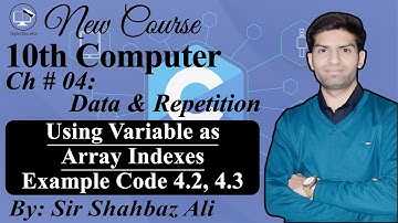 Using Variables as Array Indexes in C Programming | 10th Computer Chapter 4 | @DigitalEducation101