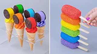 Satisfying Rainbow Cake Decorating For Any Occasion | Homemade Colorful Dessert Recipe