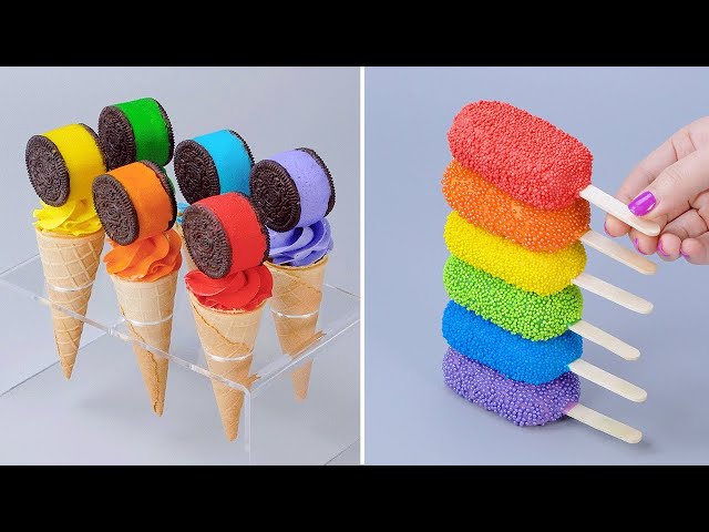 🌈 Satisfying Rainbow Cake Decorating For Any Occasion | Homemade Colorful Dessert Recipe class=