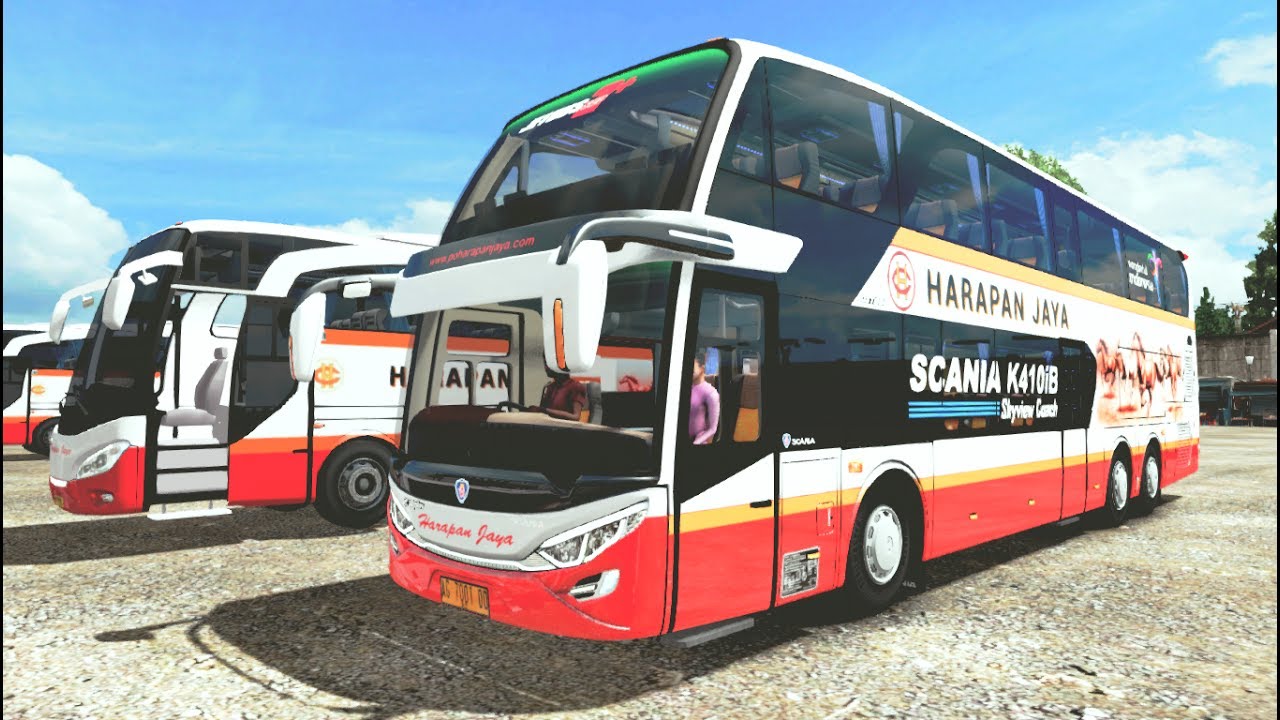 ETS2 MOD INDONESIA BUS HARAPAN JAYA SDD CHASSIS SCANIA 