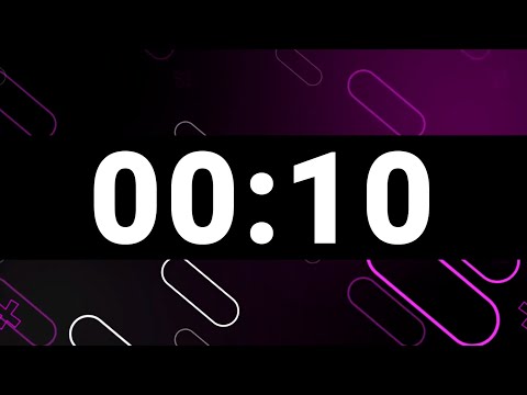 10 Second Timer with Relaxing Upbeat Music and Alarm, Countdown Clock for Stress Relief