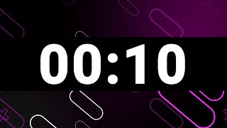 10 Second Timer with Relaxing Upbeat Music and Alarm, Countdown Clock for Stress Relief