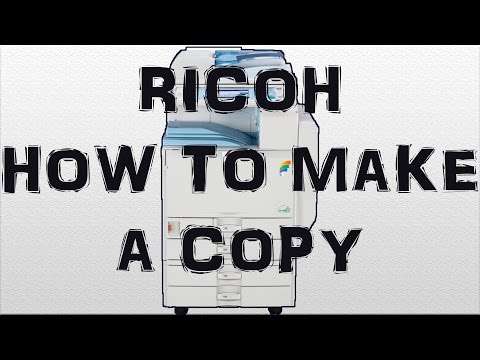 Ricoh MP C2800 How to make a copy