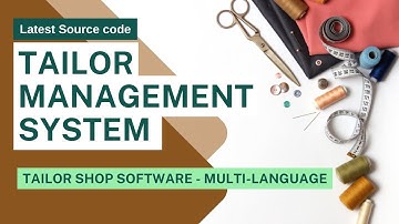 Tailor management system project | Tailor shop management system | Tailor shop software