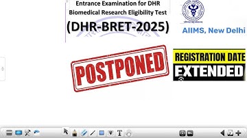DHR-BRET 2025 Exam Postponed & Registration Date Extended📢