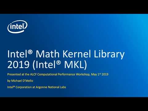 Intel Math Kernel Library 2019