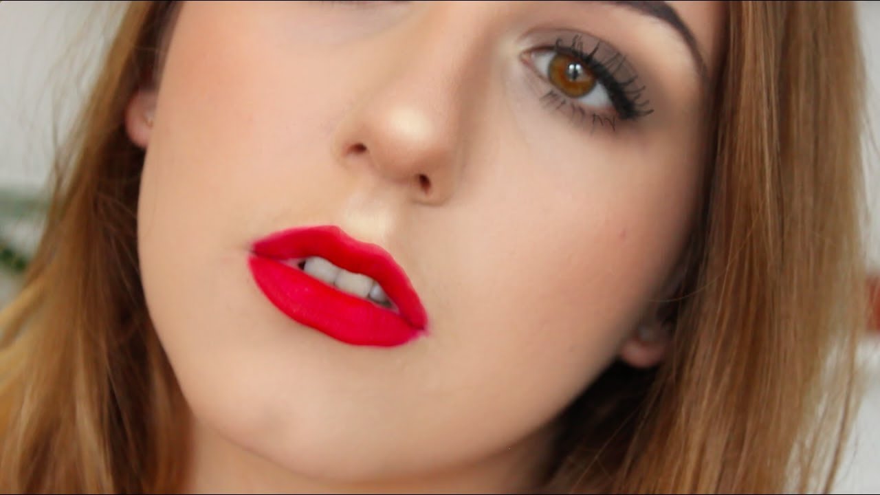 Smokey Hot Red Lip Makeup Tutorial Youtube