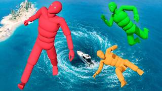 GTA 5 Ragdoll Dudes Crazy Jumps and Falls! (Euphoria Physics)