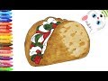 Makanan Meksiko Taco 🌮 - Cara Menggambar dan Mewarnai TV Anak