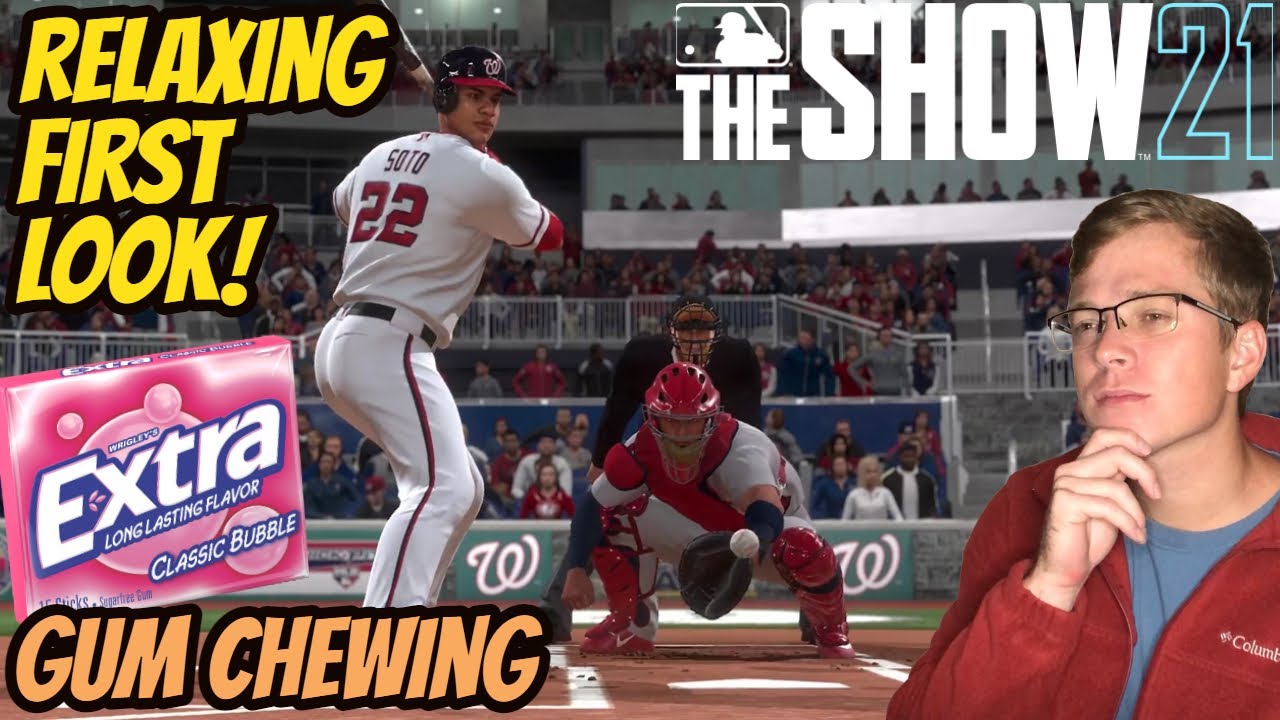 ASMR Gaming: MLB The Show 21 | Relaxing First Look! - Gum Chewing & Whispering