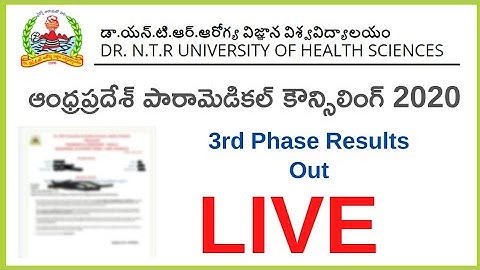 AP Paramedical Phase3 Result | Anil Techy live