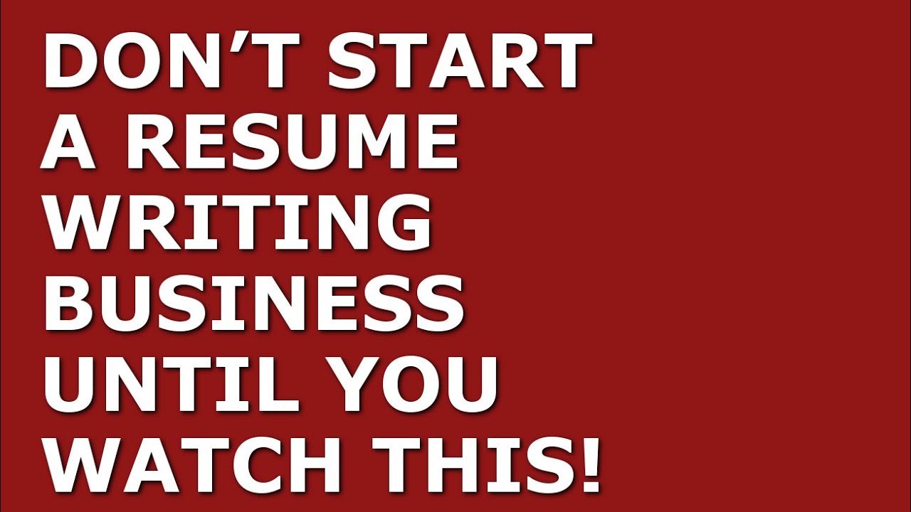 how to start resume writing business